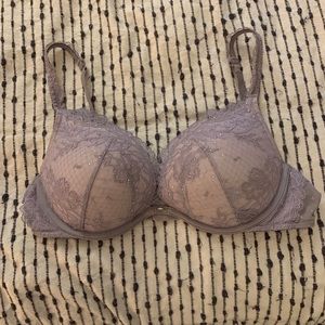 Gray Lace VS Push Up Bra